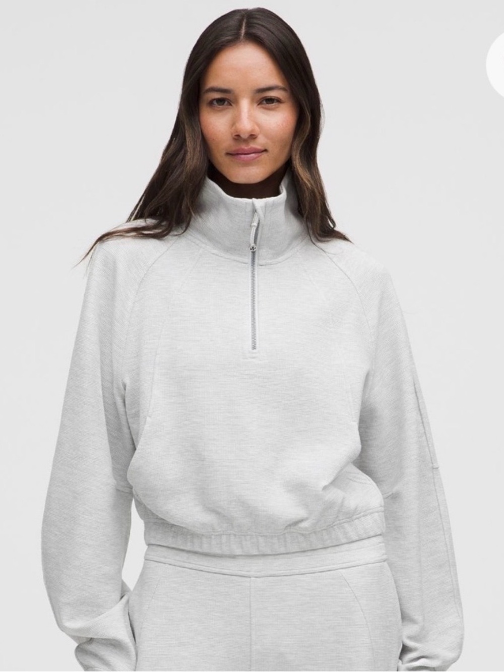 NWT Scuba Cropped Half-Zip Funnel Neck